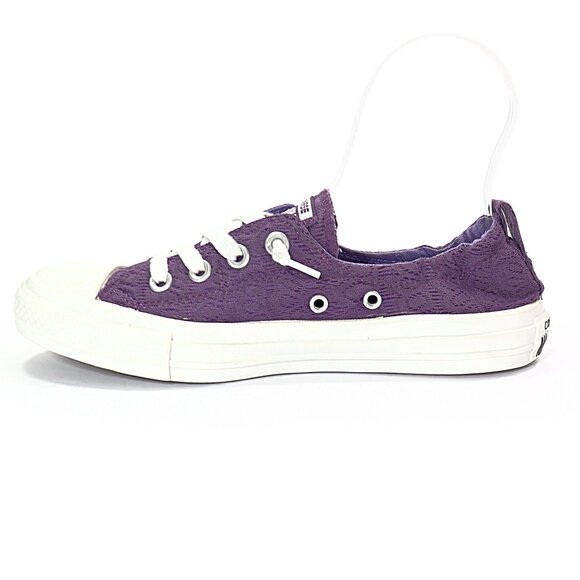 Converse Women's Chuck Taylor All Star Shoreline Slip On Sneaker Purple Lace 8 - Picture 3 of 8